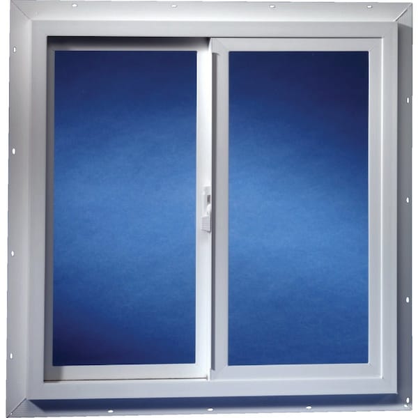 Duo- Dup-Corp. Agriclass 36'' W x 36'' H White Vinyl Insulated Glass Double Slide Utility Window 3030 IGUT - main