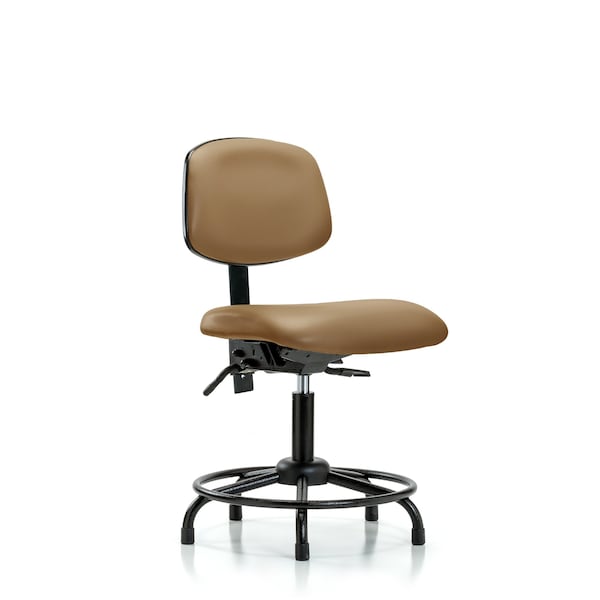 Blue Ridge Ergonomics Desk Chair Desk Chair, RT Glides, Vinyl, lTaupe, No Arms, 18" to 23" Height, Vinyl, Taupe BR-VDHCH-RT-T0-A0-RG-8584 - main