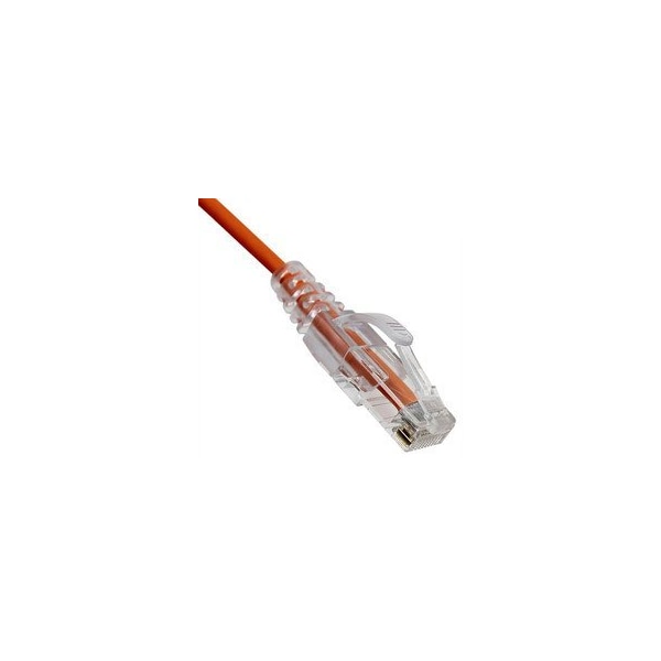 Cable Wholesale Slim Cat6a Orange Copper Ethernet Cable, 10 Gigabit, 500 MHz, Snagless/Molded Boot, POE 13X6-63105 - main