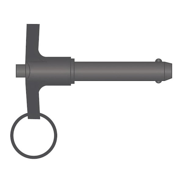 Huyett QR Pin, T Handle, Cad Plt 4130 AS, .625 Dia x 2 Usable L x 2.580 Shk L PLT-0625-2000 - main