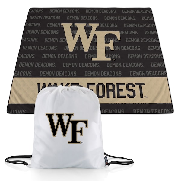 Picnic Time Family Of Brands NCAA Wake Forest Demon Deacons Impresa Picnic Blanket - Lightweight Beach Blanket 819-01-999-616-0 - main