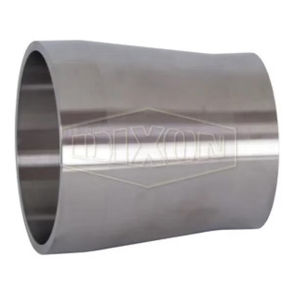 Dixon Bradford Pipe Size Adapter, 2 in Nominal, Tube Weld x SCH 5S Pipe Weld End Style, 316L Stainless Ste B19WV-R200 - main
