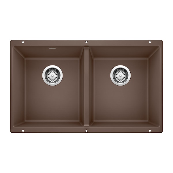 Blanco Precis Equal Double Bowl, Cafe Brown 516323 - main
