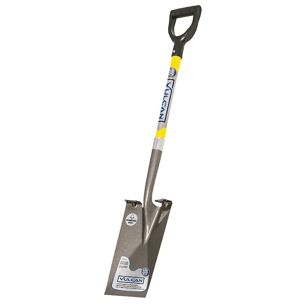 Vulcan 34540 Garden Spade Shovel, 7 in W Blade, Steel Blade, Fiberglass Handle, D-Shaped Handle, 29 in L Handle 34889 - main
