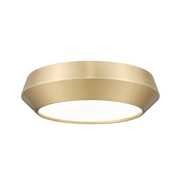 Z-Lite Quasars Modern Gold 1 Light Flush Mount 7701F12-MGLD-LED - main