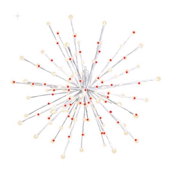 Celebrations LED Red/White Starlight Burst Deluxe 24 in. Hanging Decor 23-04063A - main