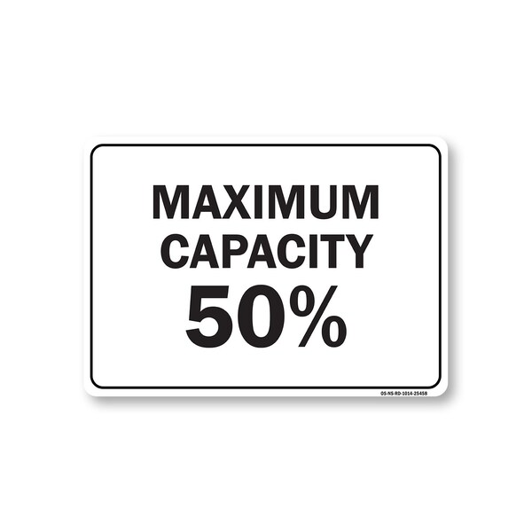 Signmission Public Safety, 10" Height, Peel And Stick Wall Graphic, 14" x 10", Maximum Capacity 50% OS-NS-RD-1014-25458 - main