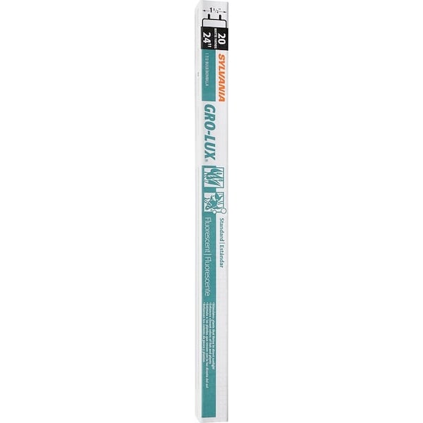 Sylvania Fluorescent Bulb, 20 W, T12 Lamp, Medium G13 Lamp Base, 480 Lumens, 9000 hr Average Life 22029 - main