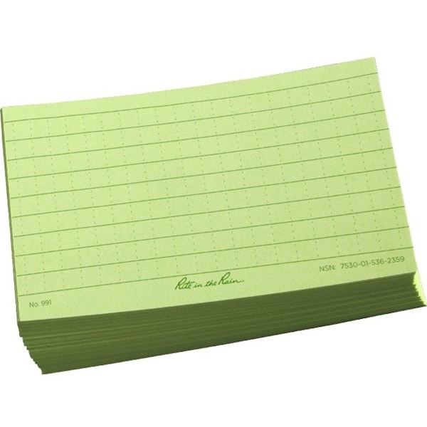 Rite In The Rain 3" x 5" Ruled Index Cards, Pk100 991 - main