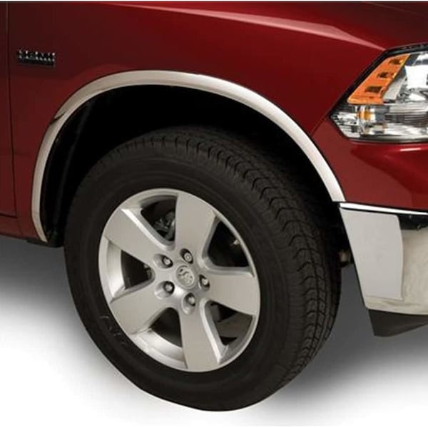 Putco Fender Lip Trim, Full Wheel Well; Polished; Stainless Steel; 1.5 Inch Width; With Trim For 4 97190 - main