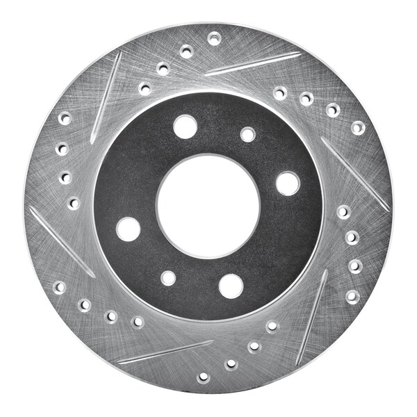 Dynamic Friction Co DFC Brake Rotor - Drilled and Slotted - Silver 631-67044L - main
