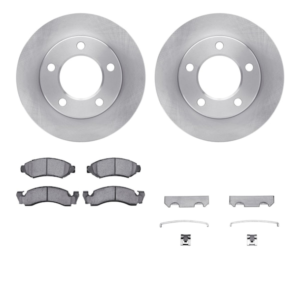 Dynamic Friction Co DFC Brake Rotor- Heavy Duty Brake Pad includes Hardware 6412-42064 - main
