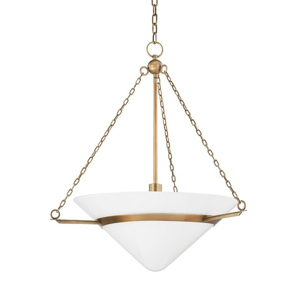 Troy Lighting Amador 1 Light Pendant 27 In. Patina Brass F8327-PBR - main
