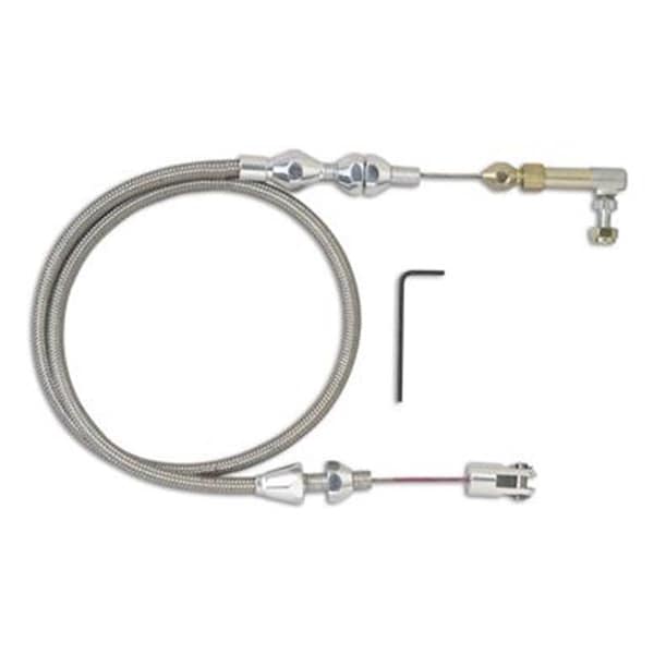 Lokar TCP1000HT Hi-Tech Throttle Cable - Brushed Aluminum, 24 In. L30-TCP1000HT - main