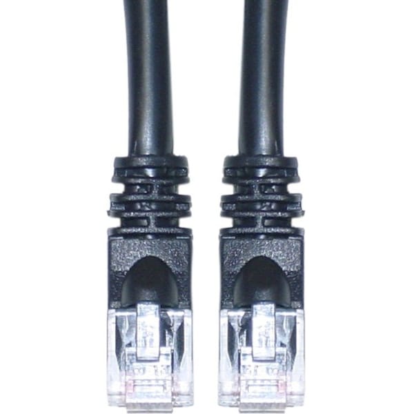 Cable Wholesale Cat6a Black Ethernet Patch Cable Snagless Molded Boot 500 MHz 5 foot 13X6-02205 - main