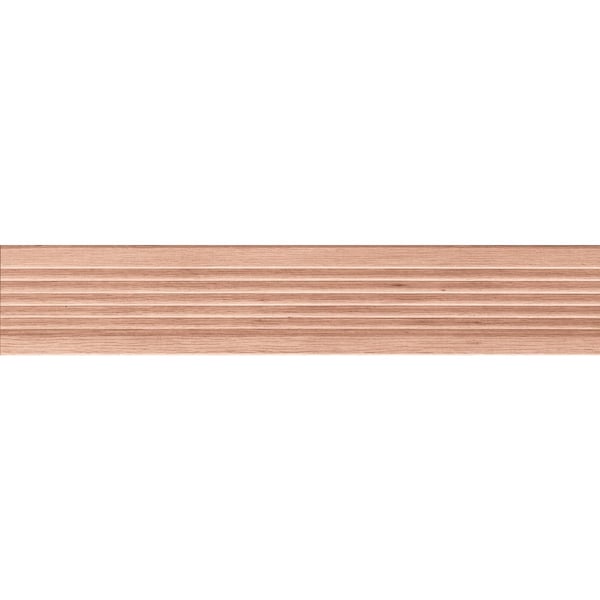 House Of Fara 7/16'' W.x2-1/4'' H.x7 ' L. Natural Solid Oak Fluted Wood Casing 9587 - main