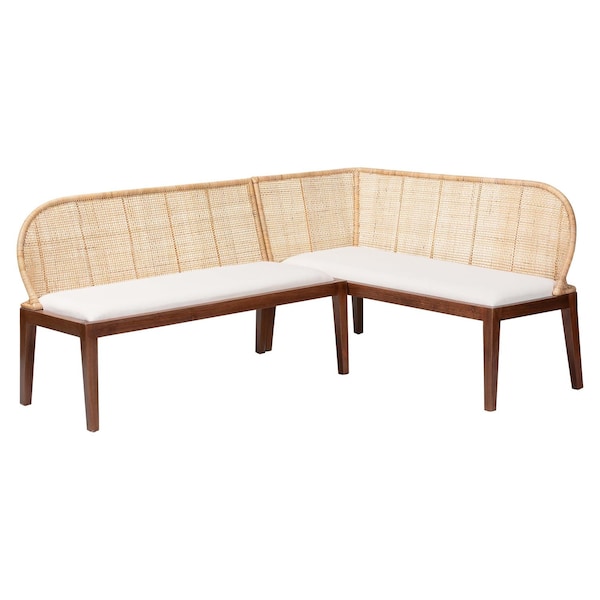 Bali & Pari Okinawa Natural Rattan Dining Nook Bench Set 261-13538-13539-ZORO - main