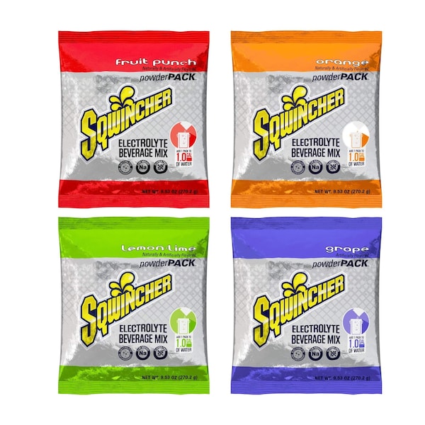 Sqwincher Sports Drink Mix Powder 9.53 oz., Assorted Flavors, Pk80 159016007 - main