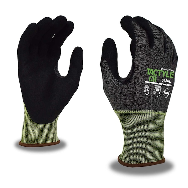 Tactyle Gloves, 21 Ga, HPPE/Tungsten Steel, PR 6680M - main