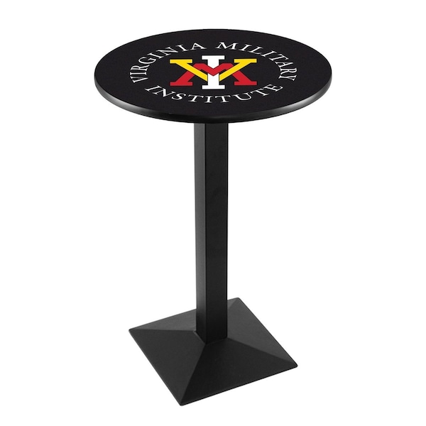 Holland Bar Stool Co 36" Blk Wrinkle Virginia Military Institute Pub Table, 36" dia. Top L217B3636VAMilI - main