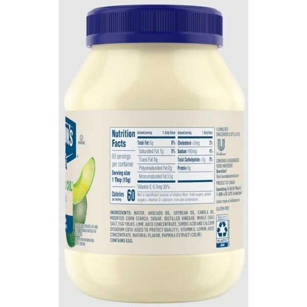 Hellmanns Avocado Oil Mayonnaise Dressing, 30 Fluid Ounce, 8PK 64946379 - main