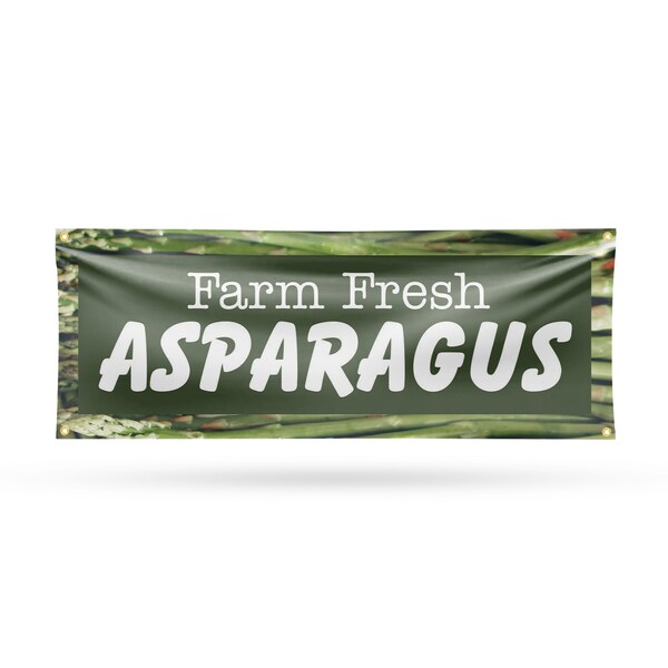 Signmission Farm Fresh Asparagus, 18 Inch x 48 Inch, Vinyl Banner B-30574 - main