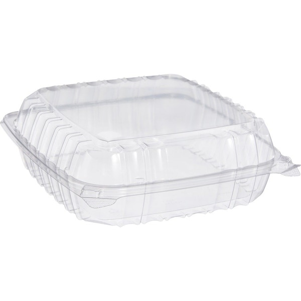 Dart ClearSeal Plastic Hinged Container, Large, 9x9-1/2x3, Clear, PK200 C95PST1 - main