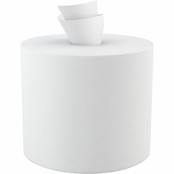 Genuine Joe Center Pull Paper Towels, 2 Ply, 7 7/8 in x 10 in Sheet Size, 600 Sheets/Roll, White, 6PK GJO23600 - main