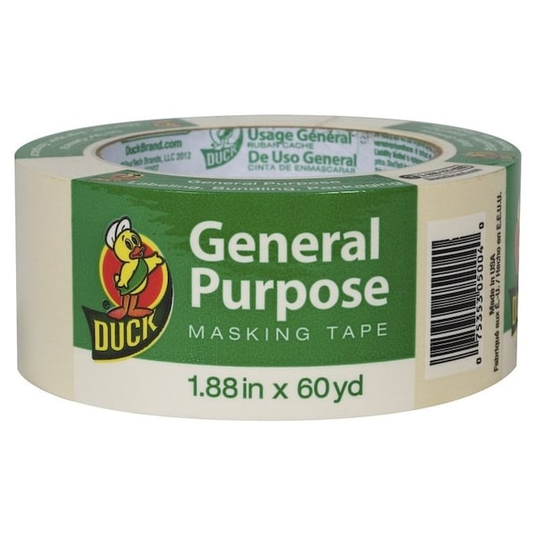 Duck Brand 394700 Masking Tape, 60 yd L, 188 in W, Beige 286511 - main