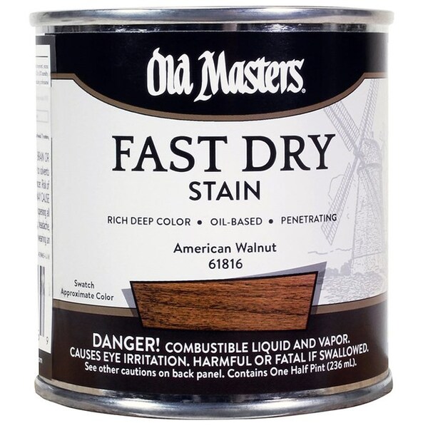 Fast Dry Stain 1/2 Pt Old Masters American Walnut Interior Oil-Based Wood Stain 61816 - main