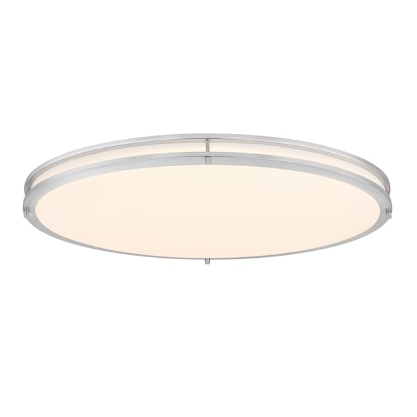 Westinghouse Lauderdale 33in 40W LED Indoor Flush Mount, Color Temp Select, Brushed Nickel, Frosted Acrylic 6136200 - main