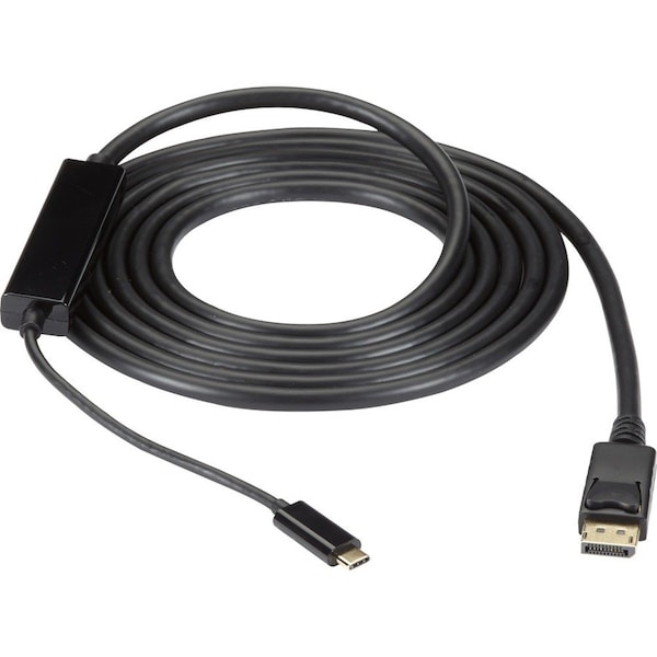 Black Box BLACK BOX USB-C Adapter Cable, USB-C To Displayport Adapter, 4k60, Dp 1.2 Alt Mode, 10-ft. 3.0-m VA-USBC31-DP12M-010 - main