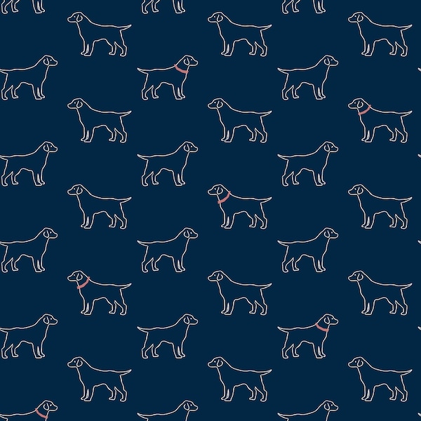 Chesapeake Yoop Dark Blue Dog Wallpaper 3122-10402 - main