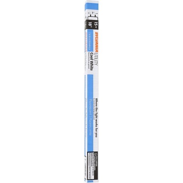 Sylvania Fluorescent Bulb, 15 W, T8 Lamp, Medium Lamp Base, 718 Lumens, 4200 K Color Temp, Cool White Light 21619 - main