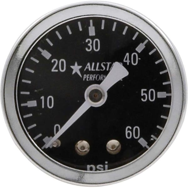 Allstar Performance 1.5 in. Dia. 0-60 PSI Dry Type Pressure Gauge ALL80214 - main
