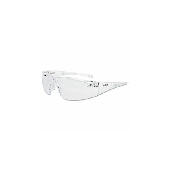 Bolle Safety Rush Series Safety Glasses, Clear Lens, Anti-Fog, Anti-Scratch, Clear Frame, TPR 286-40070 - main