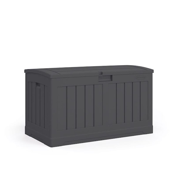 Suncast 37 in. W X 22 in. D Peppercorn Plastic Deck Box 50 gal DB5025P - main
