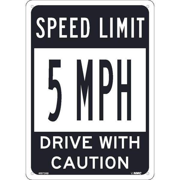 Nmc Speed Limit 5 Mph Sign M973RB - main