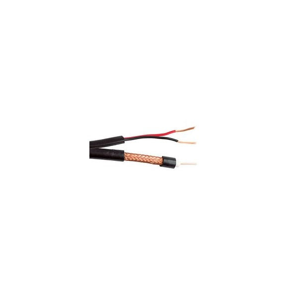 Cable Wholesale RG6/U Siamese Coaxial + Power Cable, 18AWG Solid Bare Copper Coax, 18/2 Stranded Copper Power, 10X4-28222NH - main