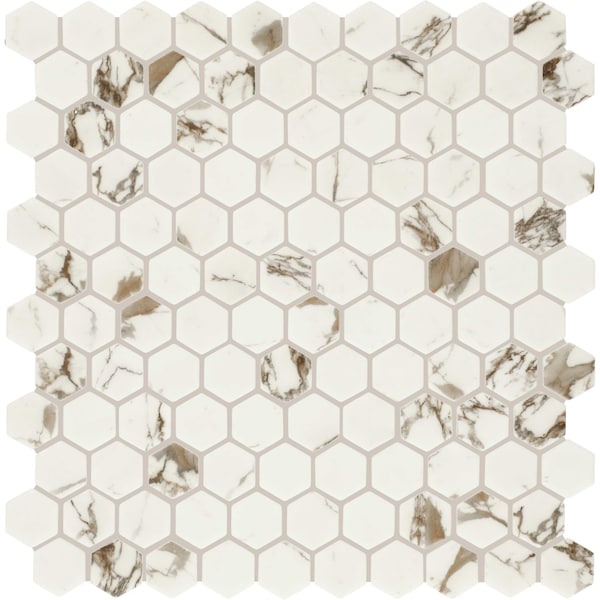 Daltile Uptown Glass 1in Hexagon Mosaic, 16.92 SQFT Per Carton, 18PK UP261HEXMS1P - main