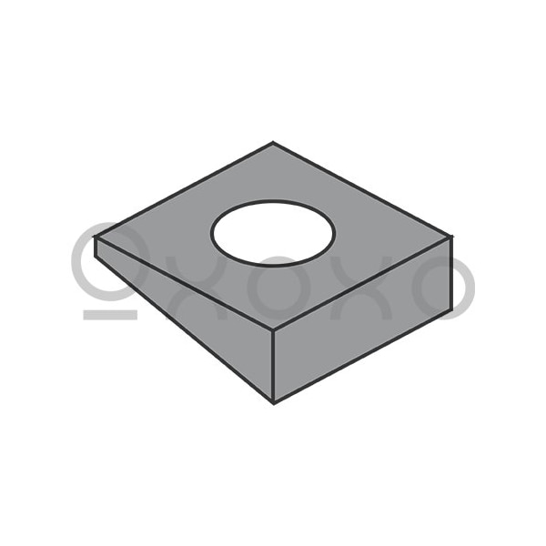 Oxoxo 1/2 Square Beveled Washer F 436 Plain, 150PK 315021 - main