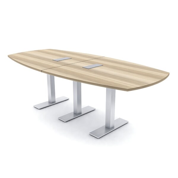 Skutchi Designs Arc Boat Conference Table With Power, 48 in W, 96 in L HAR-ABOT-48X96-T-K525-ESIL - main