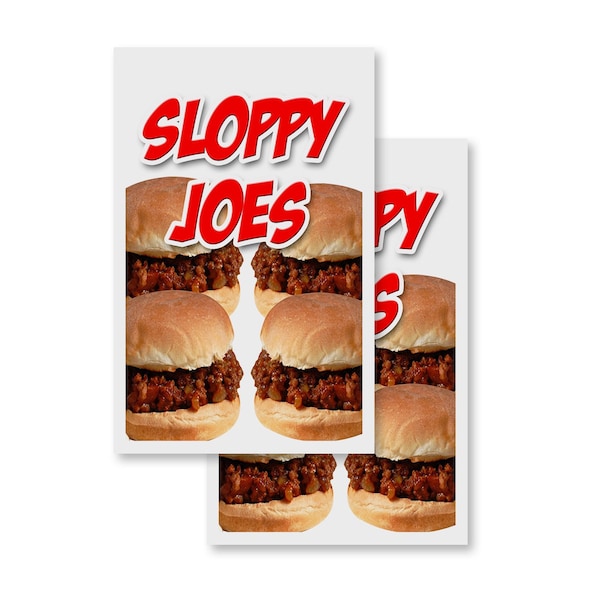 Signmission Sloppy Joes, Vinyl Decals Only 24 Inch x 36 Inch, Vinyl Decal, 2PK DSB-2436-2PACK-Sloppy Joes - main