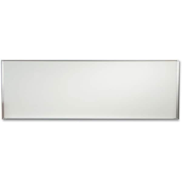 Mooreco Dry Erase Board, Porcelain, 48 in, 144 in, Aluminum Frame, White, Gloss 202AM - main