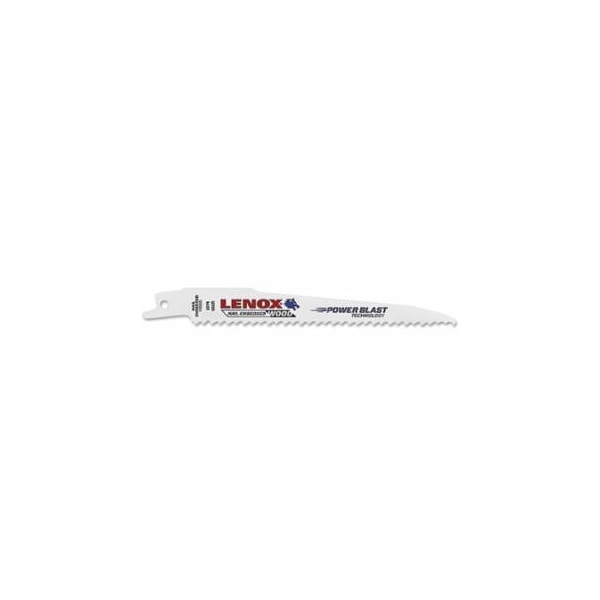 Lenox Reciprocating Saw Blade, Wood, Bi-Metal, 6 in, 6 TPI, 0.050 in Thick, 5-Pack 433-20572656R - main