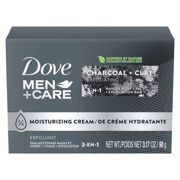 Dove Men+Care Charcoal Plus Clay 3-n-1 Hand and Body Face Shave Bar, 22.5 Ounce, 12PK 67831074 - main