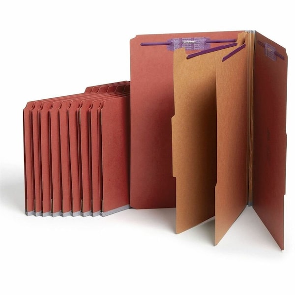 Smead FOLDER, 6SEC, 2/5C, LGL, RD 19075 - main