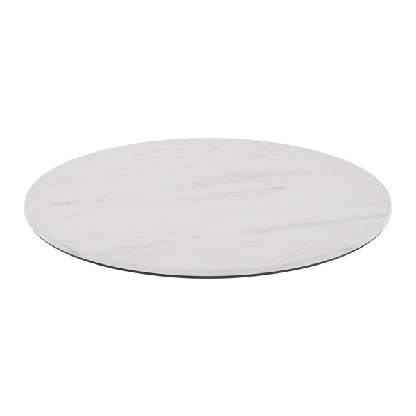Flash Furniture TopGuard 31.5" Round White Faux Marble Outdoor Tabletop with Seamless Surface Technology ST-RD800C-1-M-3A-M-WH-MAR-GG - main