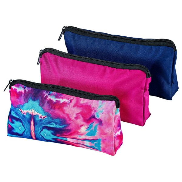 Its Academic Printed Fabric Pencil Pouch, For School & Office Supplies, 3-Pack 24370-NFWC-3PK - main