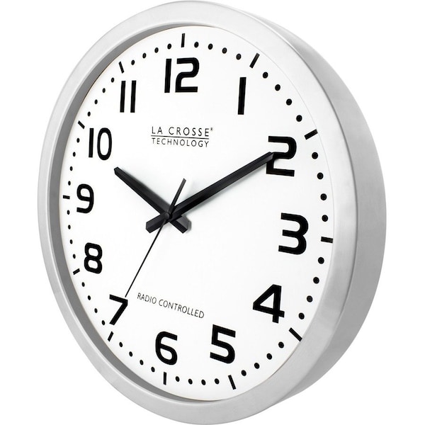 La Crosse Technology 16 Inch Atomic Metal Analog Metal Wall Clock - WT-3161WH WT-3161WH - main